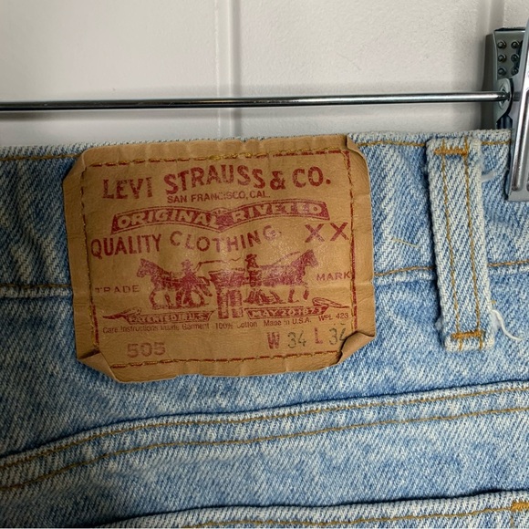 Vintage 90s Levi’s 505 XX light wash men’s jeans size 34‎ - Picture 6 of 9